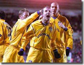 Lee Bowyer has just scored the only goal of the game against Southampton