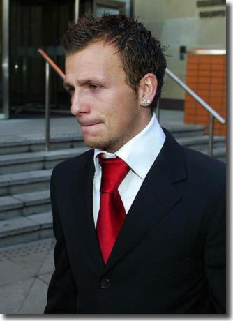 Jody Morris leaves Leeds Crown Court after making his first crown court appearance, Wednesday Dec. 17, 2003