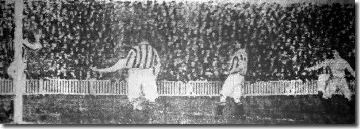 Bob Watson sees a tremendous shot saved by the West Bromwich Albion keeper in the Elland Road clash on September 28