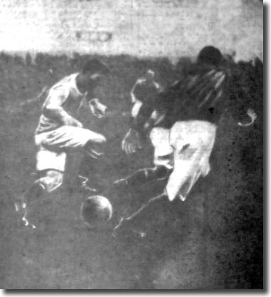 Stan Cubberley in control of the situation against Birmingham at Elland Road in February