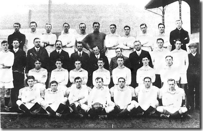Huddersfield Town in 1910/11.  Hilton Crowther (later to be chairman of Leeds United) is in the middle of the second to back row with the glasses