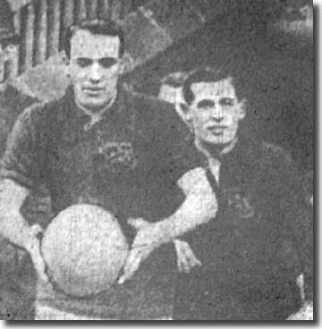 Tom Morris leads out City for the home game with Barnsley 4 November 1911 followed by Fred Croot