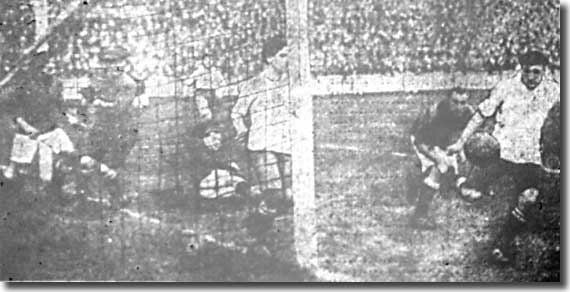 A Bury defender clears in his goalmouth during the game on November 1