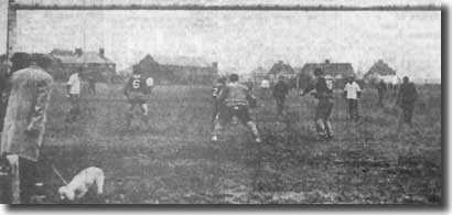 United players in training for the Cup match at Sutton on the East End Park WMC pitch