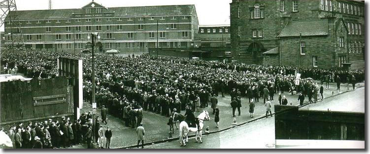 The crowd outside Hampden before the match