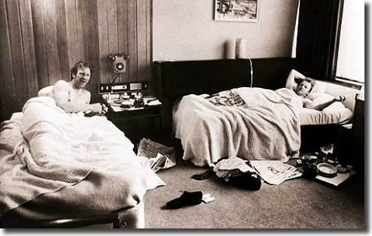 Jack Charlton and Billy Bremner the morning after the FA Cup final