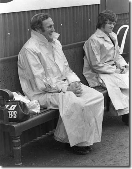 Don Revie sees the funny side in the rain at Stamford Bridge, but he wasn't laughing later