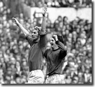 Colin Waldron and Paul Fletcher celebrate their Elland Road triumph