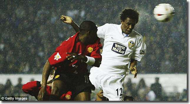 Roque Junior scores one of his two against Manchester United in the Carling Cup in October 2003