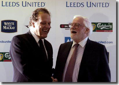 It's smiles all round for Gerald Krasner and his successor, Ken Bates