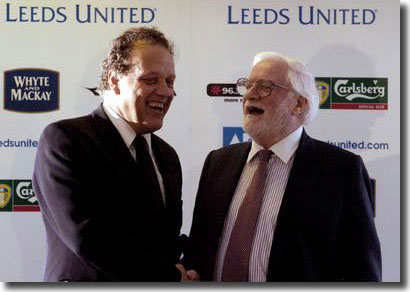 It's smiles all round for Gerald Krasner and his successor, Ken Bates