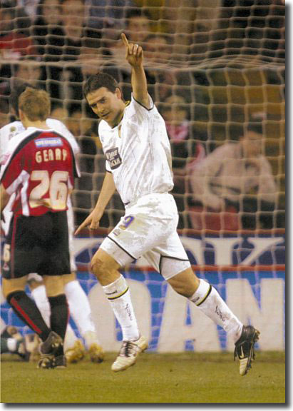 David Healy wheels away in celebration after his magnificent equaliser at Sheffield United
