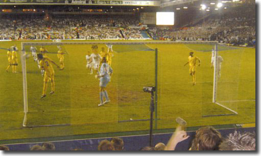 A desperate Graham Alexander can do nothing to prevent Eddie Lewis equalising at Elland Road