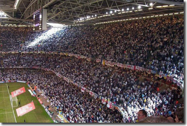 Leeds United fans take their allocation and more at the final in Cardiff