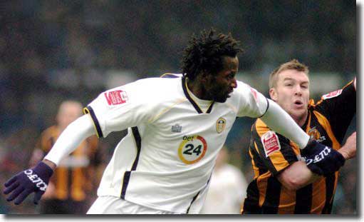 Ehiogu in action for United against Hull City on 23 December 2006