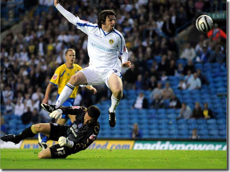 Jonathan Douglas opens the scoring in the rout of Palace on 26 August