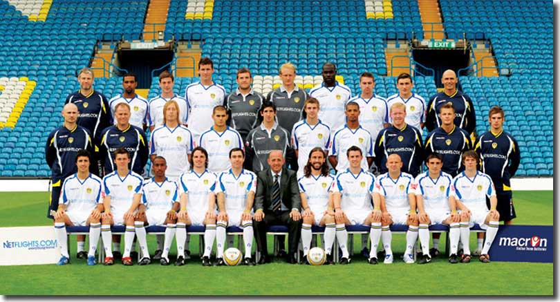 The 2008/09 squad - Back: Harvey Sharman (head physio), Rui Marques, Ben Parker, Lubo Michalik, David Lucas, Casper Ankergren, Enoch Showunmi, Peter Sweeney, Rob Snodgrass, Andy Beasley (goalkeeping coach) - Middle: Darren Mowbray (video analyst), Neil McDonald (first team coach), Luciano Becchio, Bradley Johnson, Alan Martin, Paul Huntington, Jermaine Beckford, Steve Staunton (assistant manager), Matt Pears (fitness coach), Chris Beasley (kit man) - Front: Alan Sheehan, Jonny Howson, Fabian Delph, Jonathan Douglas, Andy Hughes, Gary McAllister (manager), David Prutton, Frazer Richardson, Andy Robinson, Rob Bayly, Scott Gardner