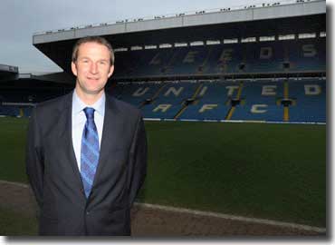 Simon Grayson at Elland Road after taking over as United manager in December 2008