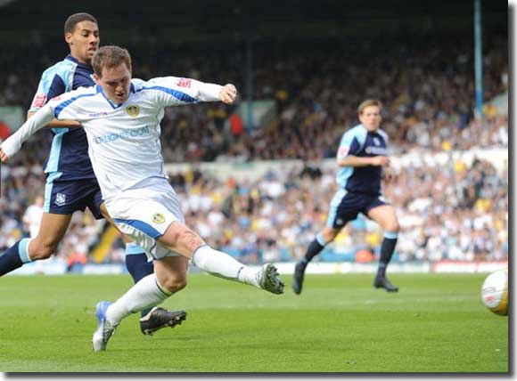 Neil Kilkenny scores against Tranmere on 18 April