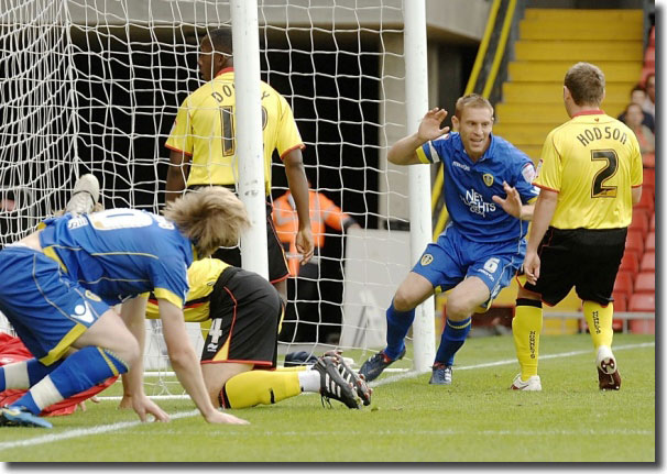 Captain Richard Naylor taps home at Watford to secure the points