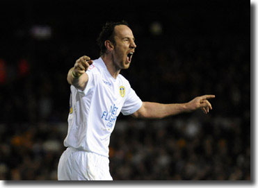 Andy O'Brien, pictured celebrating his goal against Hull City on 9 November, made his move to Elland Road permanent on New Year's Day