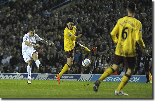 Bradley Johnson crashes home the goal of the night and United's best of the seas