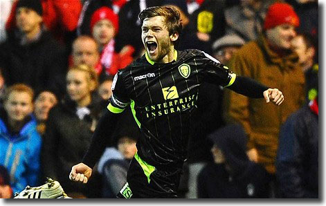 Man of the match Jonny Howson enjoys the moment