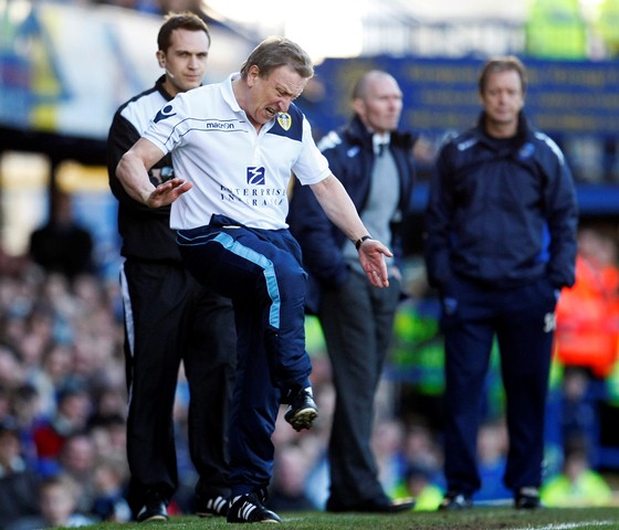 Neil Warnock shows his frustration during a goalless draw at Portsmouth 25 February 2012