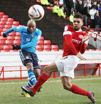 El-Hadji Diouf in action in the watershed defeat at Barnsley 12 January 2013