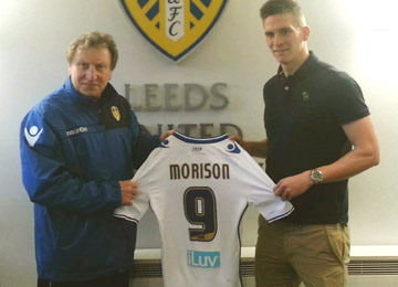 Steve Morisin poses wityh Neil Warnock after arriving as part of the Becchio deal