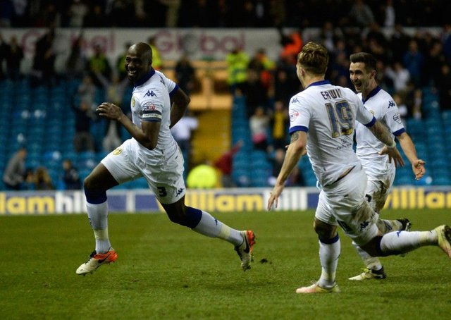 Sol Bamba celebrates his goal in a 2-1 victory against Wolves 19 April 2016