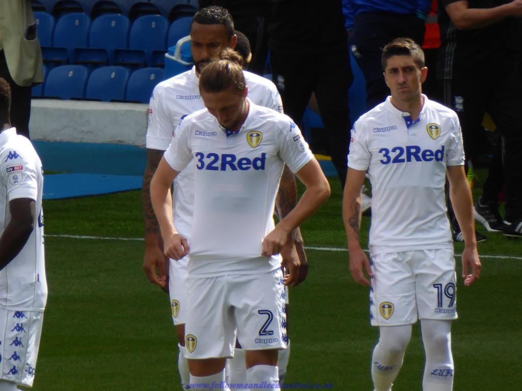 Bartley, Ayling and Hernandez before the defeat at home to Birmingham - 13 August 2016 