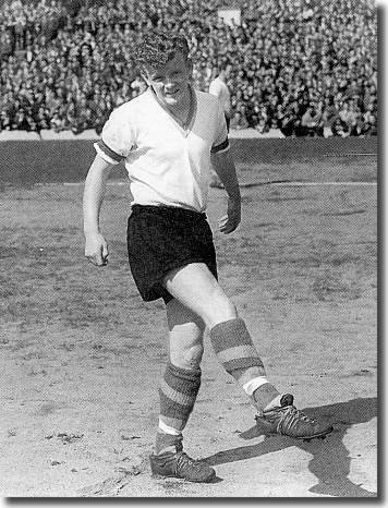 Billy Bremner warms up for the game against Middlesbrough in September, complete with new look kit and fearsome boots