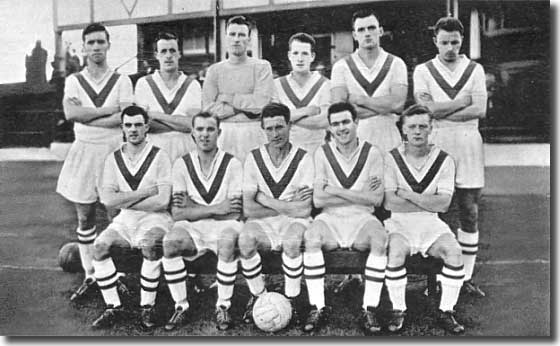 Jim Storrie is second from the right in front of this Airdrie team group from 1959/60