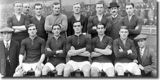 The 1915 Arsenal side that saw off City at Highbury in early February
