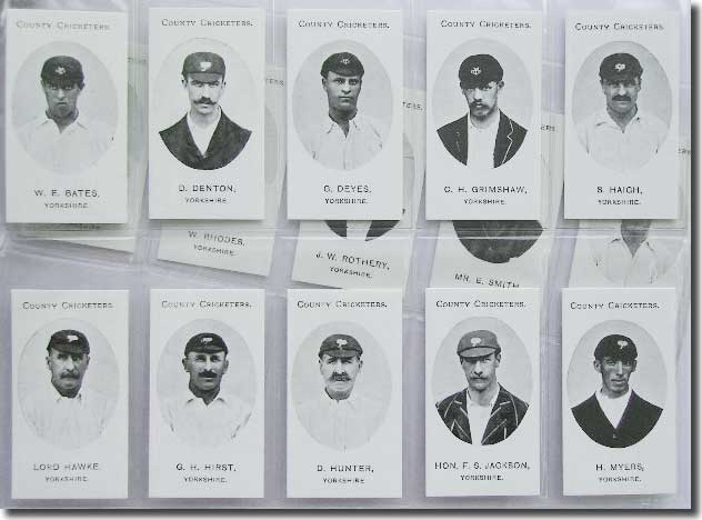 Bates is on the left of the top row in this set of pictures of Yorkshire cricketers