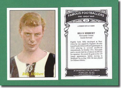 Newcastle United forward Billy Hibbert made a scoring debut for Leeds City