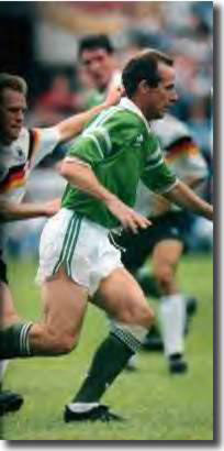 Liam Brady in action against West Germany 1989