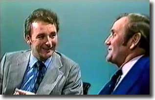 Brian Clough and Don Revie during an infamous TV confrontation in 1974