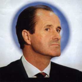 George Graham at his first press conference after taking the Leeds job in 1996