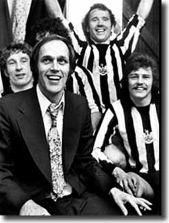 Manager Gordon Lee in a rare happy moment at Newcastle