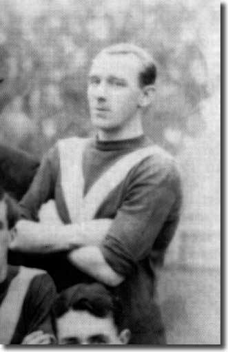 Jack McQuillan, pictured before Leeds City lost 6-3 at Birmingham on 24 October 1914