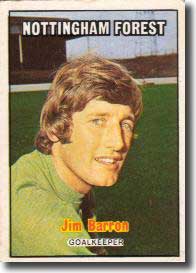 Forest goalkeeper Jim Barron was in the wars at Elland Road