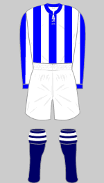 The 1920s look for United, modelled on the Huddersfield Town kit