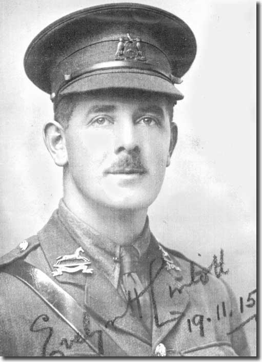 City half-back Evelyn Lintott pictured in November 1915 in his uniform