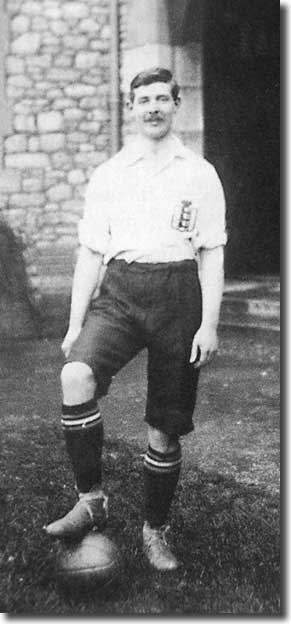 Lintott in his first England jersey. The photo was taken at his Grammar School Guildford, where he was a distinguished Old Boy