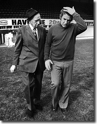 Derby manager Dave Mackay with chairman Sam Longson