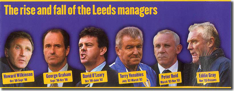 After the departure of Howard Wilkinson in 1996 following the takeover by Caspian, a succession of high profile managers were asked to lead the club to glory