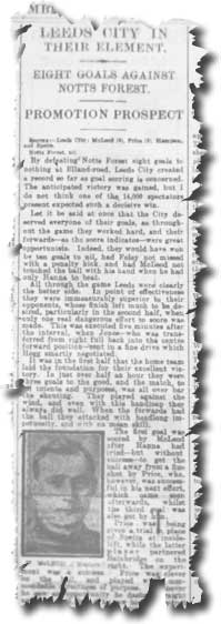 The Leeds Mercury of December 1 1913 reports the weekend's slaughter of Forest