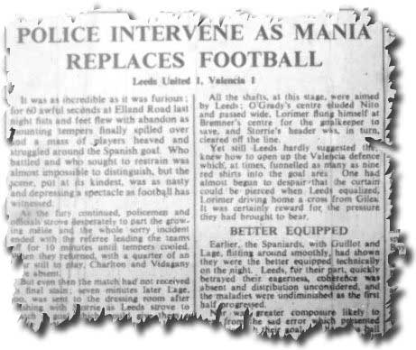 The Times of 3 February 1966 reports the Battle of Elland Road